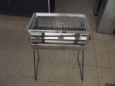Churrasqueira de grelha em aço inox  (Grande)