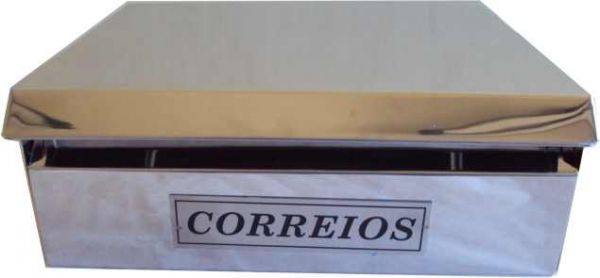 Caixa de correio em aço inox (Horizontal) Sem Aba