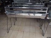 Churrasqueira para churrasquinho em aço inox  (Grande)