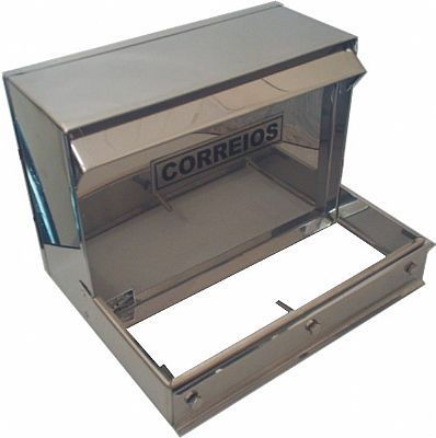Caixa de correio em aço inox (P/ Grade)